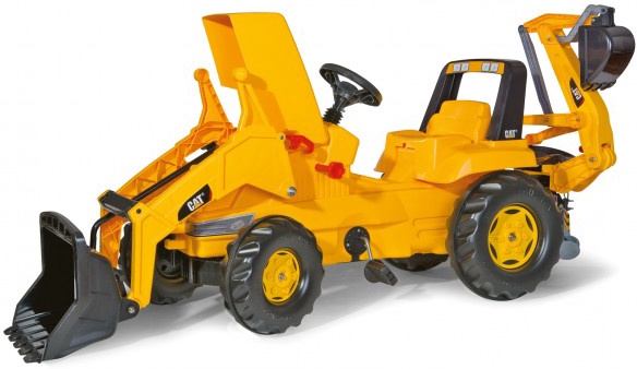 Tractor Cat con Bulldozer y Excavadora Rolly Toys Juguete